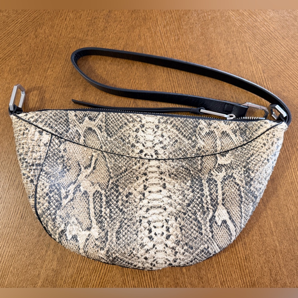 ALLSAINTS Luna Micro Snake Leather Bag
